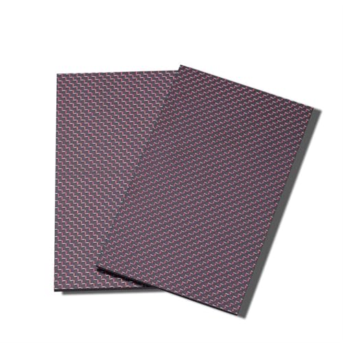 1pcs 75x125mm 3k Colered Carbon Fiber Sheet Red and Sivler Thread Weave Glossy Matte Surface Carbon Fiber Panel Plate Board 3k Carbon Fiber(75x125x0.5mm Matte)