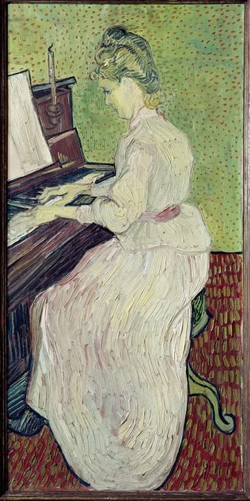 Impression d'art Marguerite Gachet au piano Van Gogh pour décoration murale salon