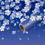 Nuxovilar Blue White Snowflake Textured Peel and Stick Wallpaper, 15.75'x39.37', Self-Adhesive Contact Paper, Winter Holiday Theme for Bedroom, Living Room and Table Decor