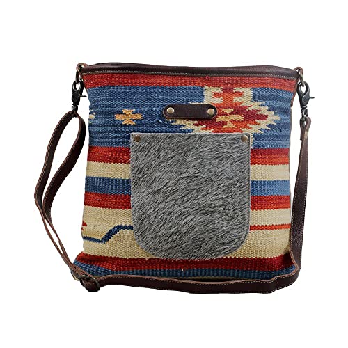 Myra Bag Western Leather Shoulder Bag for Women - Upcycled Canvas Crossbody Bag Pursuasive