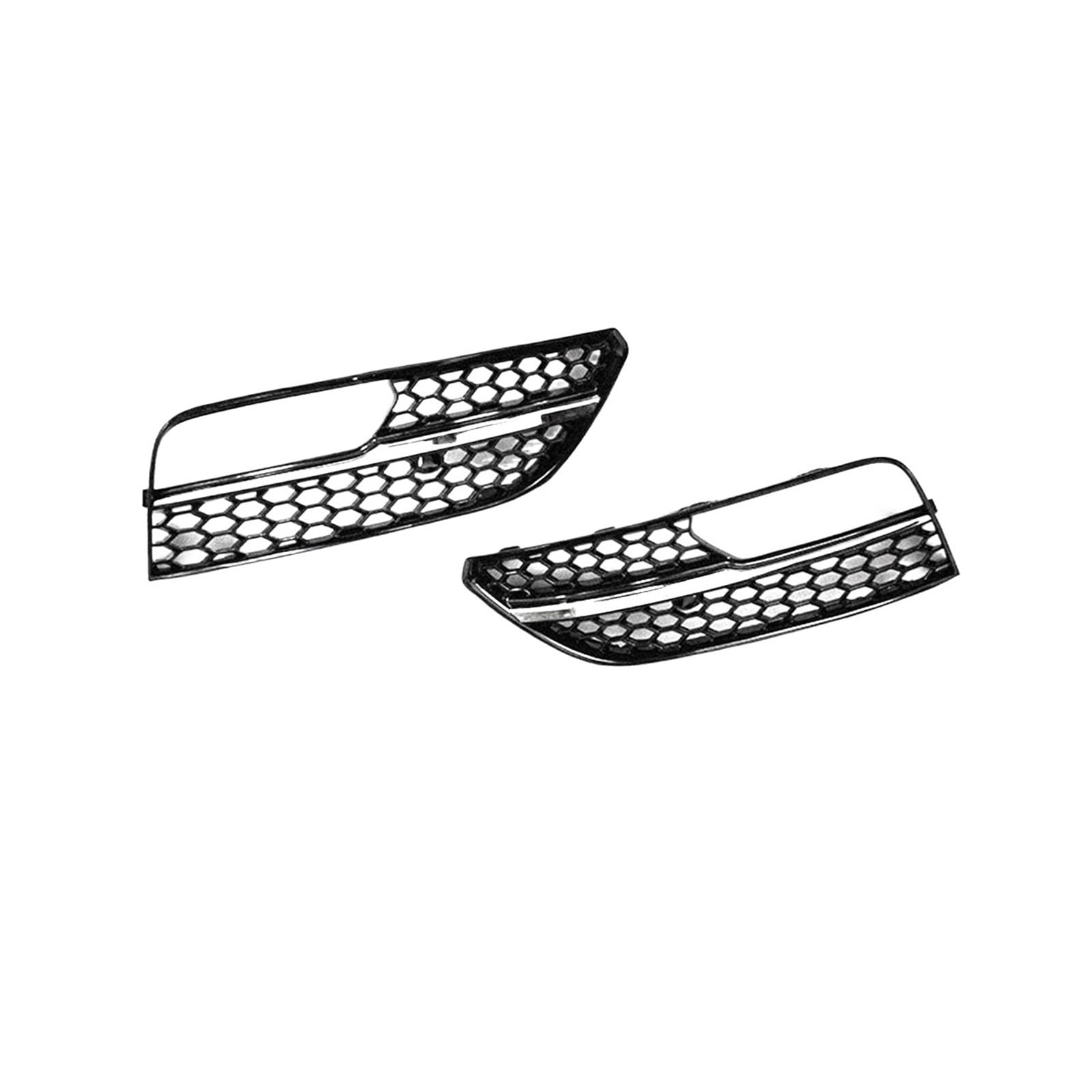 Maglia a nido d'ape Stile Paraurti Anteriore Copertura Della Lampada Della Nebbia Griglie Fendinebbia Griglia Compatibile for Audi A3 Hatchback 2013-2016 Nero e Argento