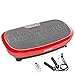 Fitfiu Fitness PV-200 - Plataforma vibratoria fitness con movimiento oscilante 3D, potencia de 1000W, con cuerdas elásticas y base antideslizante, Plataforma de entrenamiento completo, color Rojo