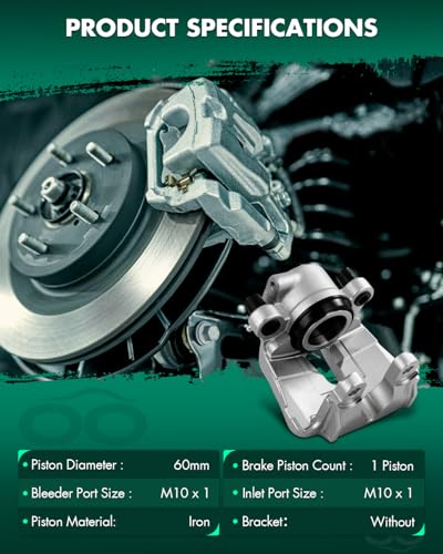Image of SCITOO 19-3332 Front Right Disc Brake Caliper Assembly Without Bracket For BMW For X4 2016-2018,For BMW For X5 2007-2018,For BMW For X6 2014-2019