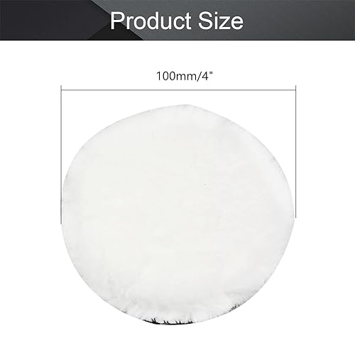 Miniatura 2 de Utoolmart Almohadilla de pulido de lana de 4 pulgadas, rueda de pulido de gancho y bucle para coche, pulidor orbital automático, 2 unidades