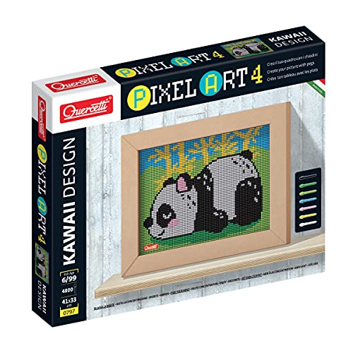 CONTENUTO, TUTTO PRONTO DA ESPORRE - Il set include 4 tavolette e 943 chiodini per comporre il Kawaii Panda e la cornice inclusa per appendere subito l’opera finita. Un’esperienza completa con chiodini: segui il tracciato, completa il quadro e valorizza il risultato in casa.