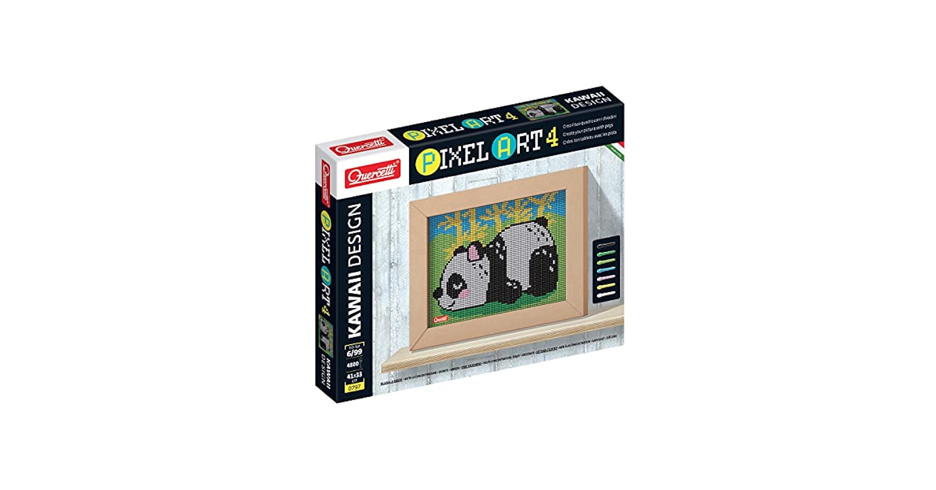 Amazon.com: Quercetti Pixel Art 4 Kawaii Panda - Create The