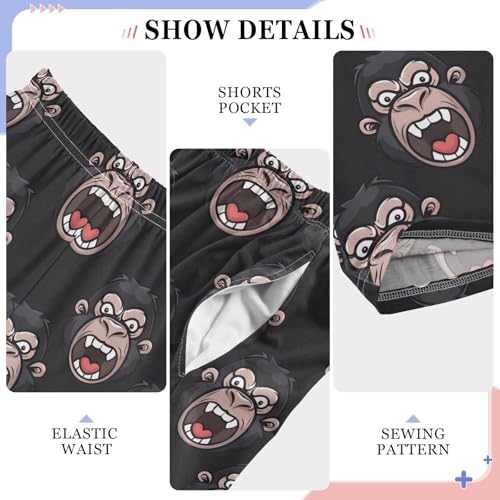 Pajama Pants Cartoon Gorillas PJ Bottoms Sleepwear Lounge Sleep Pant with Pockets4