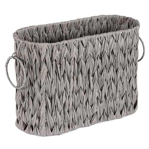 Rangement Papier Toilette pour 9 Rouleaux, Panier Rangement Papier Toilette Empilable, Porte-Papier Toilette pour Accessoires de Salle de Bain, Porte-revues et...