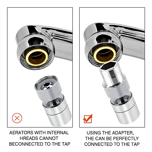 2 adattatori per rubinetto, filettatura esterna