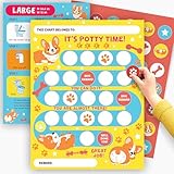 Potty Training Chart for Toddler Girls Boys Toddlers x10 pcs - Cute Corgi Design Potty Training Sticker Chart - Kawaii Sticker Chart for Kids Potty Training Reward Chart by Central 23