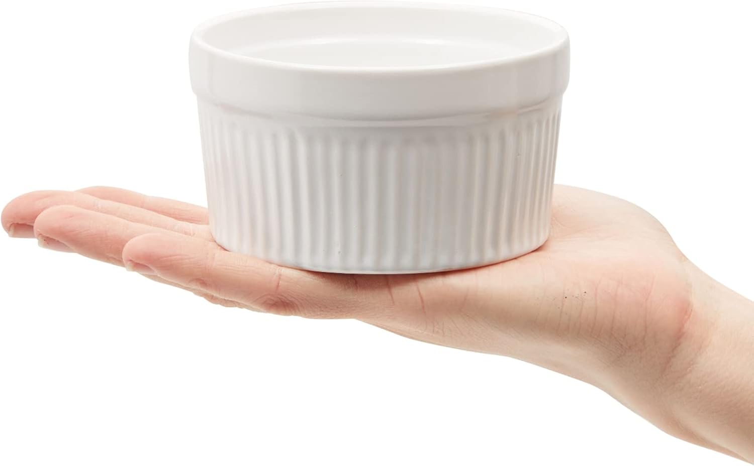 8 oz White Ceramic Ramekins for Baking, Creme Brulee, Souffle (6 Pack): Home & Kitchen