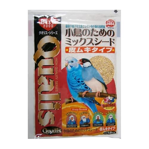 鳥用フード 2021 ペッズイシバシ クオリス ミックスシード 皮ムキ 1.8kg×10セット