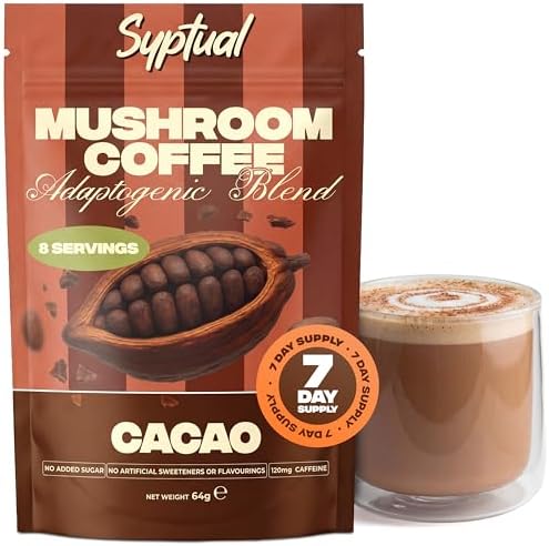 Cacao Mushroom Coffee - Lion's Mane, Cordyceps & Chaga 10:1 Extra...