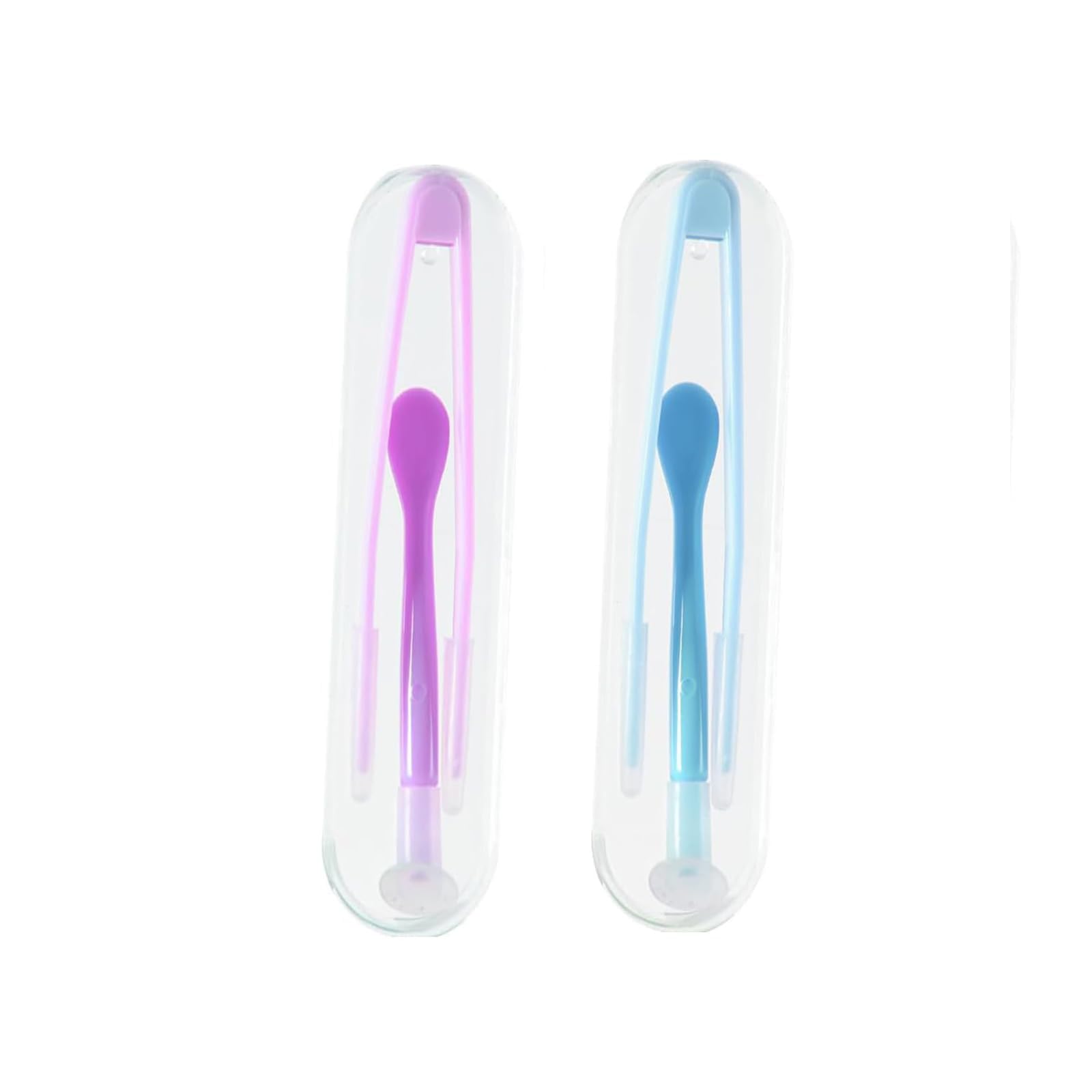 2 Pcs Lens Applicator Tool Set, Contact Lens Tools with Tweezers and Suction Stick, Eye Lens Care Kit for Daily Use and Travel, Compact and Portable Tool Box, Blue and Purple-image-36