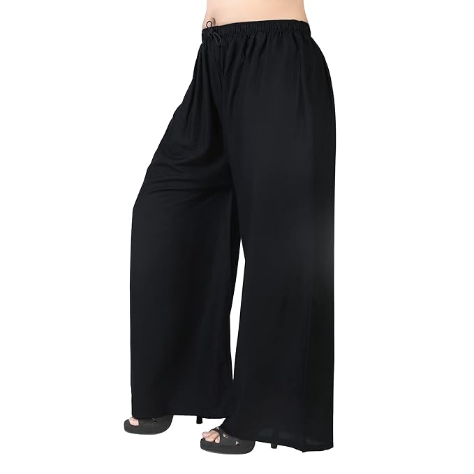 4k fashion Western Woman's Fit Relaxed Palazzo Bottom
