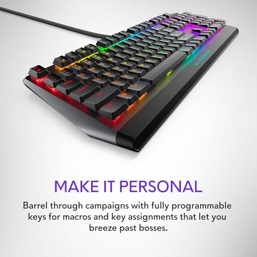 Image of Alienware Low-Profile RGB Gaming Keyboard AW510K: Alienfx Per Key RGB LED - Media Controls & USB Passthrough - Cherry MX Low Profile Red Switches
