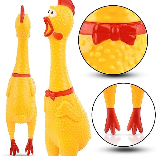 Frango Galinha Galo Brinquedo Pet Cachorro Cães Gatos Borracha Mordedor com Apito Sonoro 37cm G