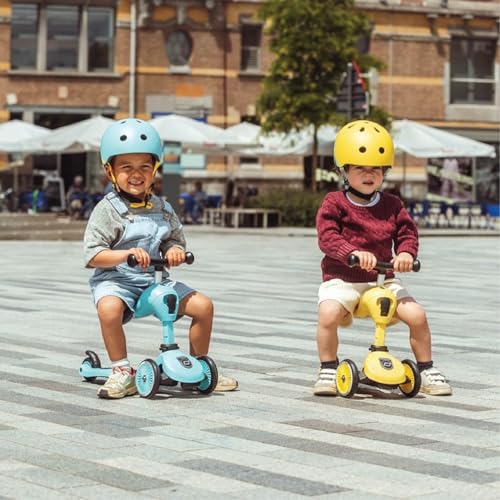 Image of Scoot & Ride Highwaykick 1, 2-in-1 Kids Scooter with Seat, Blueberry