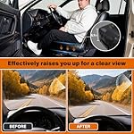 Adult Booster Car Seat Cushion for Office Chair & Driving 17.7"x15.7"x5.9" Thick Car Seat Cushion with Handle & Non-Slip Base Ergonomic Support Improved View - Image 5