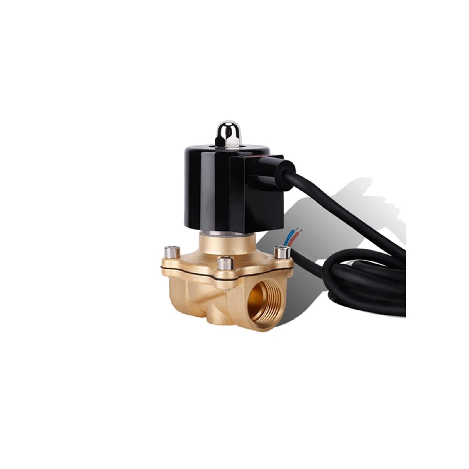 HDPHCRIUN 3/4" Normally Closed Brass IP68 Waterproof Fountain Solenoid Valve 110V 24V 12V 24v For Underwater(BSP-110VAC-NBR-SEAL)