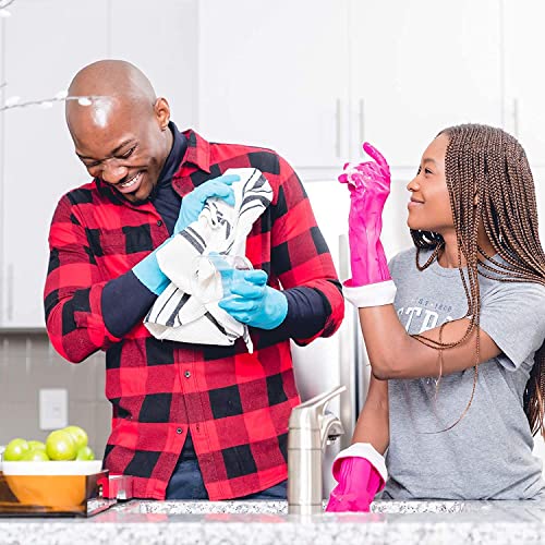 Image of Playtex Living Reuseable Rubber Cleaning Gloves, Premium Protection (Large, Pairs - 2) Color may vary