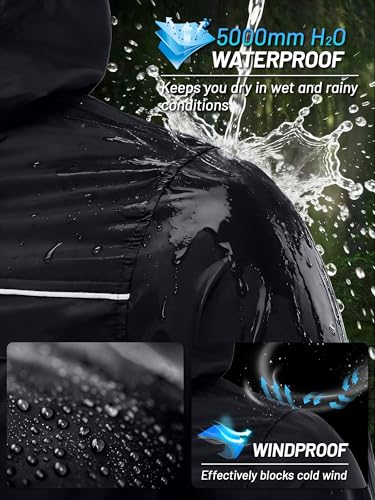 Image of SWISSWELL Mens Rain Jacket & Coats Packable Lightweight Waterproof Rain Shell Hooded for Golf Travel Hiking