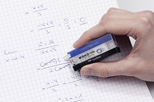 Tombow CT-YCN2.5-B Korrekturroller Mono note seitliches Abrollen, 2.5 mm x 4 m, schwarz/blau/weiß