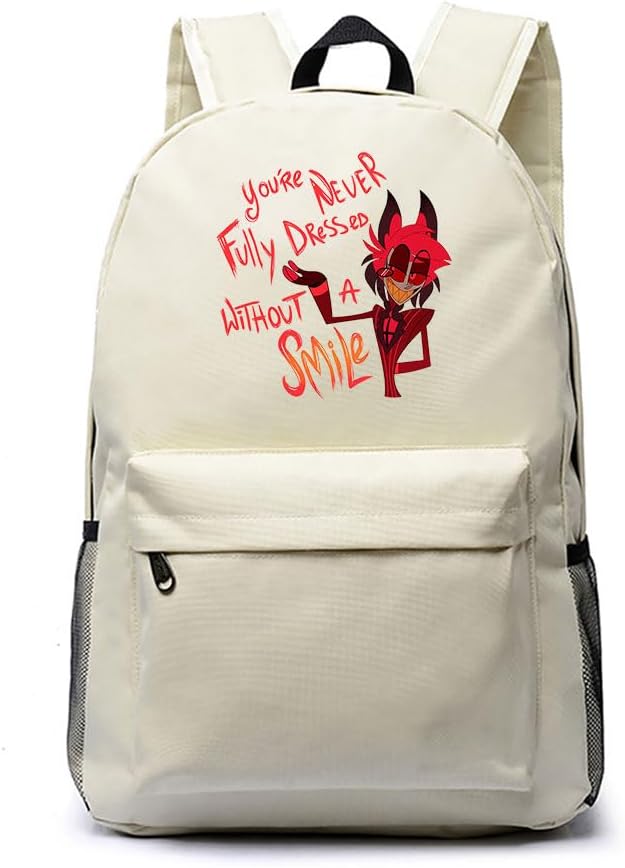 Qusunx Hazbin Hotel Anime Schooltas Alastor/Engelstof/Charlie