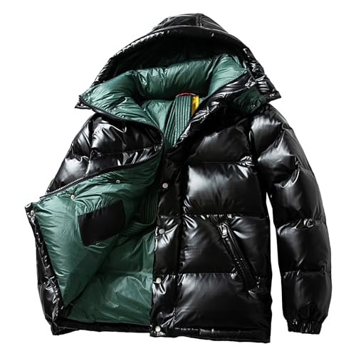 JEsilunmaMY Winter Coats for Men Thicken Shiny Puffer Jacket with