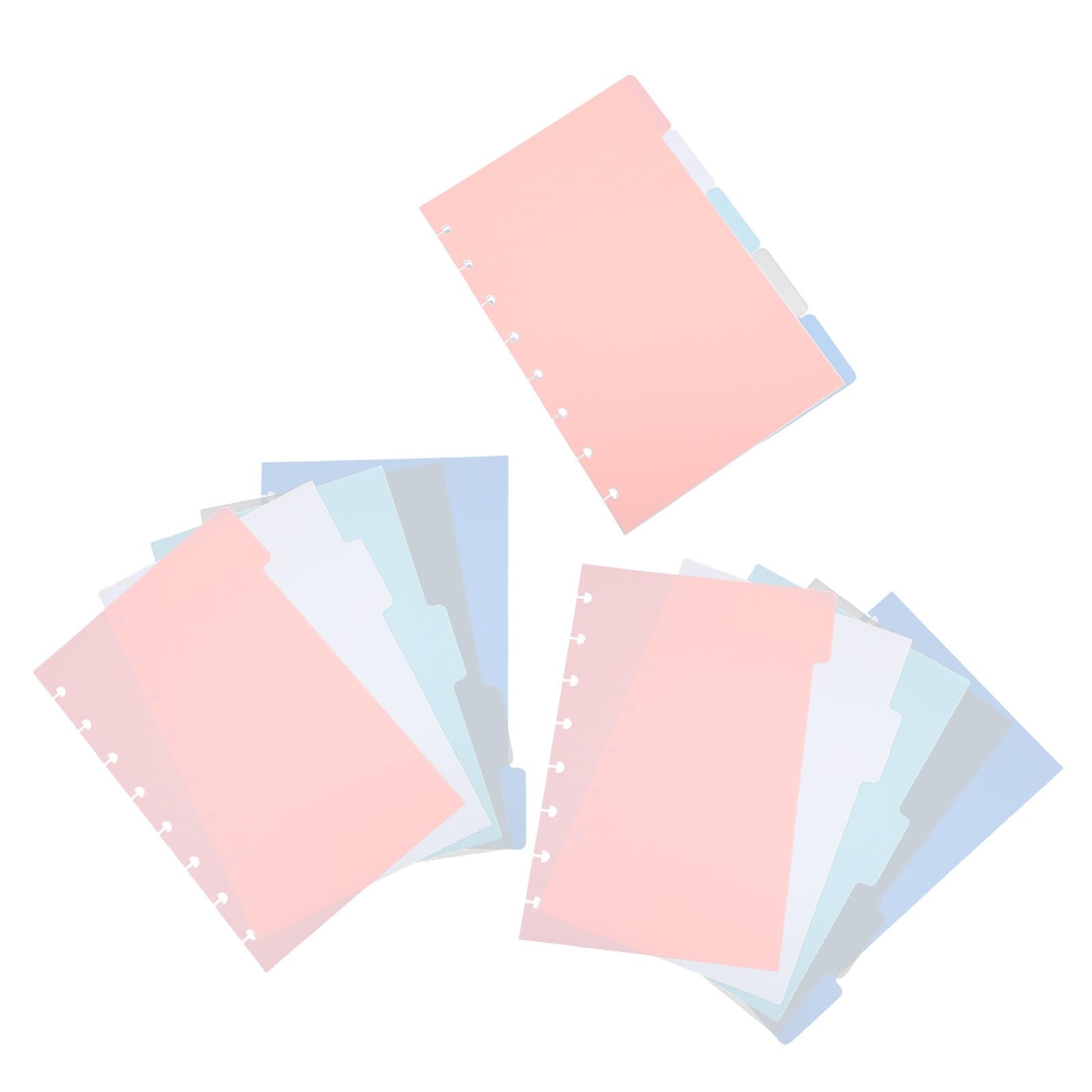 Divisores de índice para cuadernos de hongo de 5.5x8.5", ideales para estudiar 8