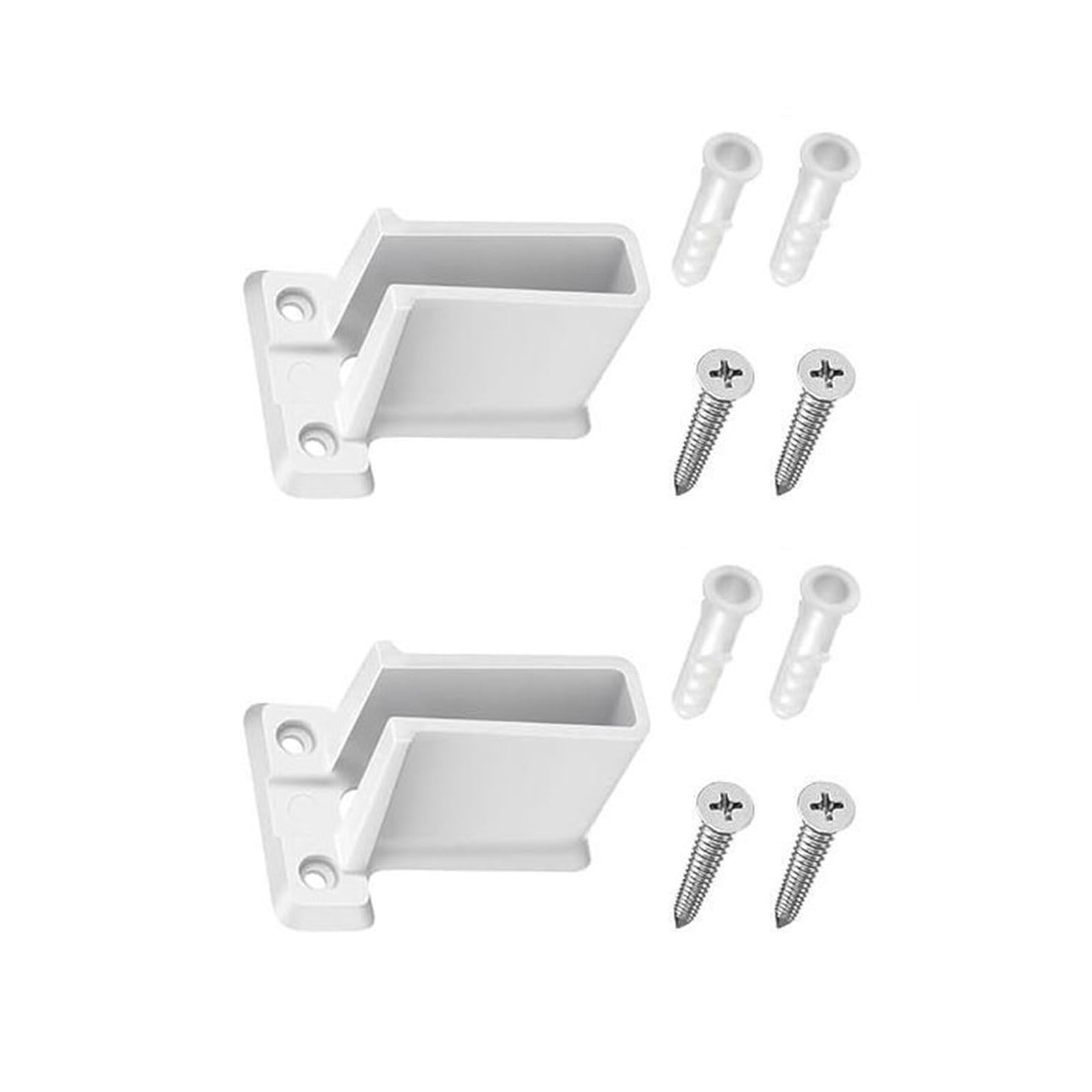 Youngy Poles Sockets for Closet Shelf Wardrobe Shower Curtain Closet Rod End Supports Curtain Flange Rod Holder Accessory