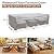 Patio Furniture Set Cover Waterproof, Mrrihand Outdoor Sectional Sofa Set Cover Heavy Duty 600D Table and Chair Set Cover 124" L× 70.8" W× 29.1" H