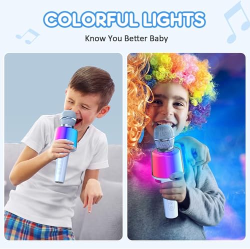 Image of Ankuka Karaoke Mic with Speaker, Bluetooth Mic for Kids & Adults Singing, Wireless Karaoke Speaker Machine with LED Lights & Voice Changer, Handheld Mike for Home Parties, Birthdays & Gifts (MC005)