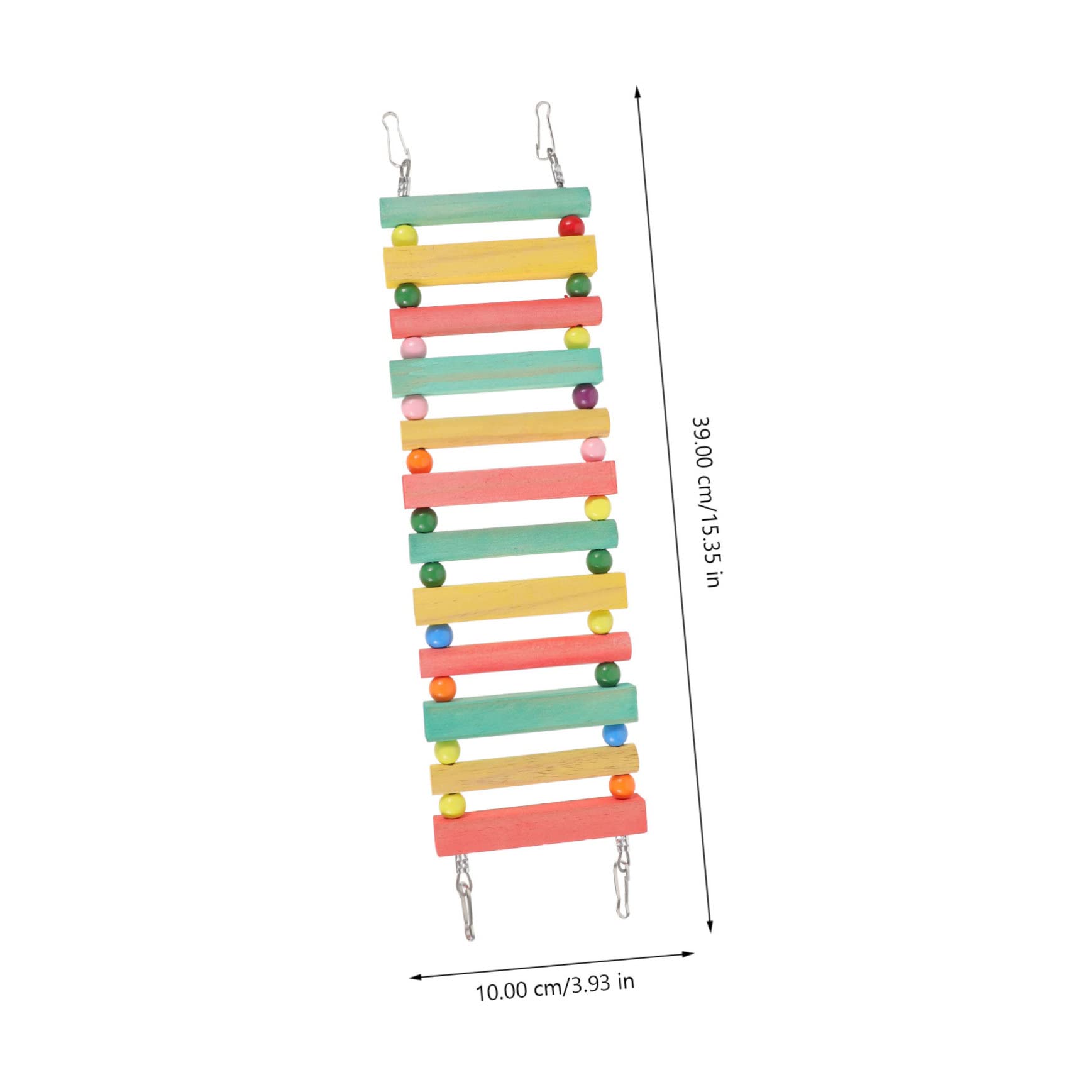 SUPVOX 3piezas Escalera De Madera Colorida para Aves Juguete para Periquitos y Loros para Ejercicio y Diversión Jaulas Accesorio Duradero y Atractivo para Mascotas Pequeñas