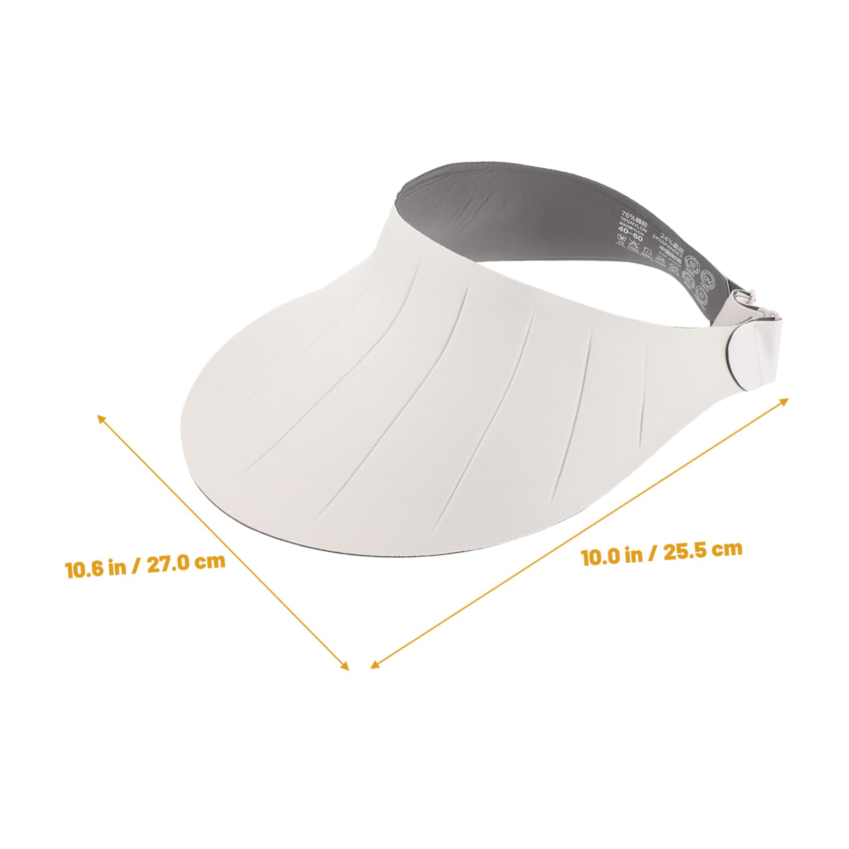 Sombrero de Playa Plegable de ala Ancha Chinlon Blanco para Mujer