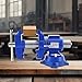 FATO Multipurpose Bench Vise 5 Inch Heavy Duty Ductile Iron 8800 Lbs Clamping Force, 360° Swivel Base, Anvil, Jaw Width 4.92