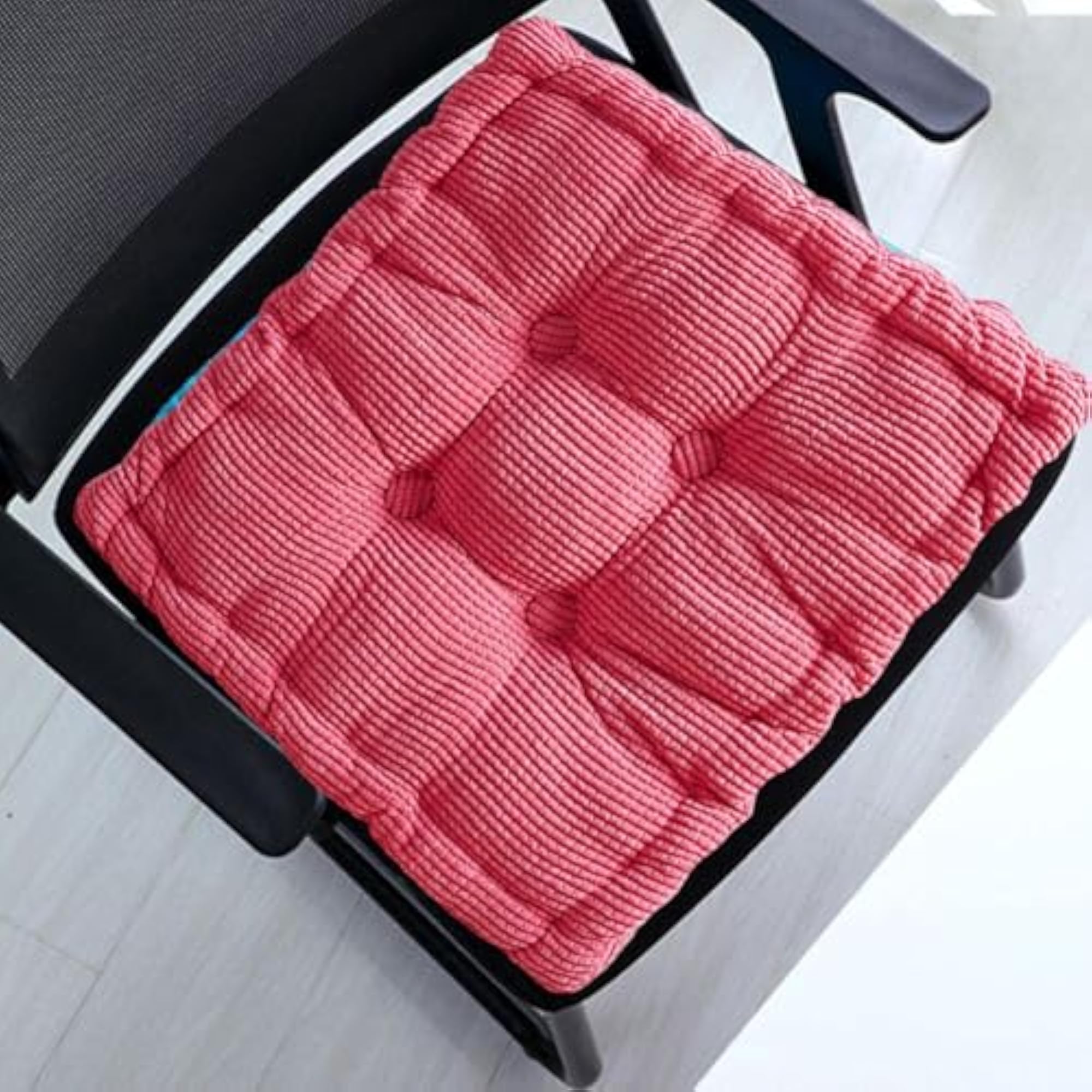 Cute Biscuit Shaped Seating Mat in Rose Red