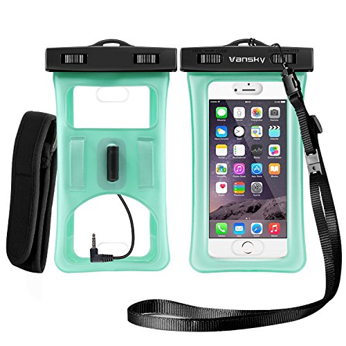 Vansky Floatable Waterproof Case, Waterproof Phone Case Dry Bag with Armband and Audio