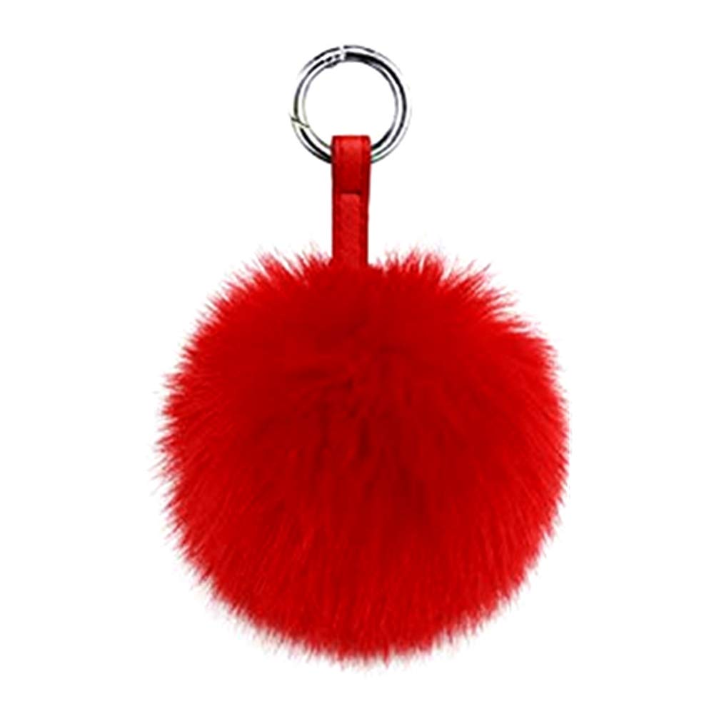 Genuine Fox Fur PomPom Keychain Bag Charm Car Purse Charm Fluffy Fur Ball Handbag Tote Bag Pendant