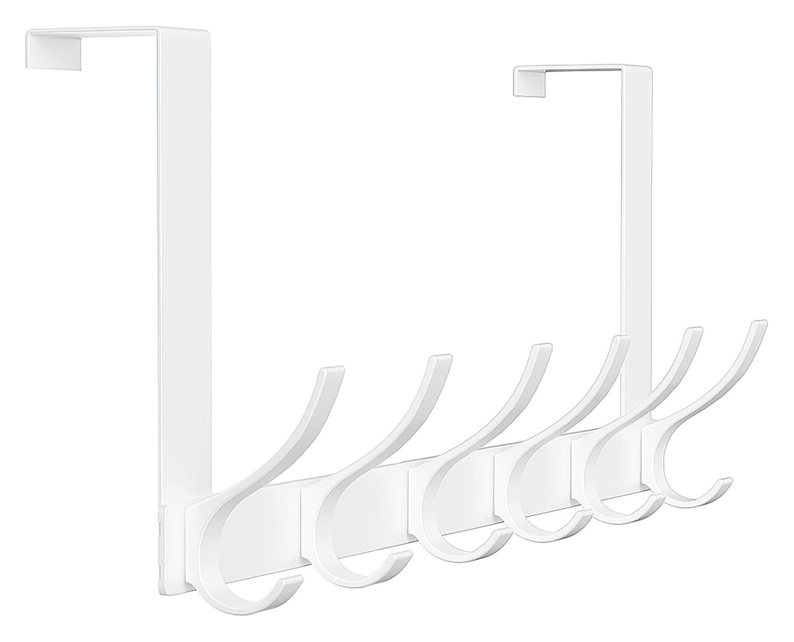AXVORO Over Door Hanger Over the Door Hooks – No Drill Space-Saving Hanger for Clothes, Hats & Organizing(White)