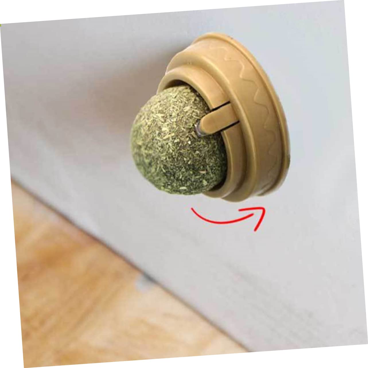 DOITOOL 12piezas Juguete Interactivo para Gatos Bolas De Menta para Pegar La Pared Promotor De Digestión y Limpieza Juguete Rotativo para Estimulación y Diversión De Gatos Pequeños