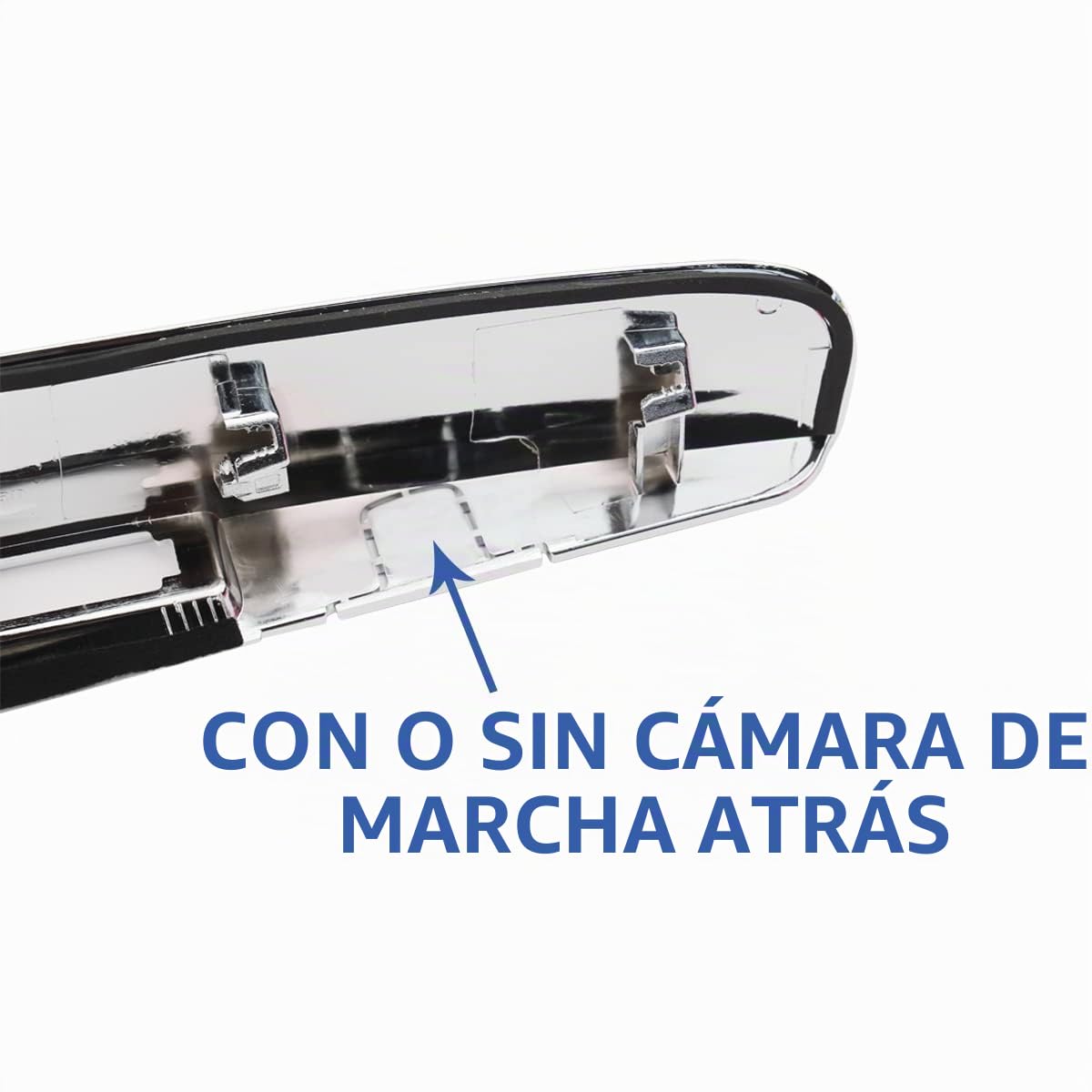 STARKIT PERFORMANCE Maneta del maletero compatible para Qashqai (2007-2013) moldura del porton trasero completa CON FUNCIÓN I-KEY (botón de apertura automática del maletero) (cromada)