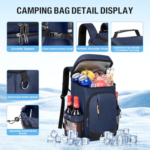 Image of Backpack Cooler - 40 Cans Insulated Cooler Backpack for Men & Women