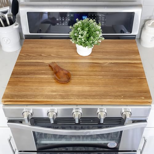 Cubierta de madera para estufa eléctrica y de gas Hanobe 30" miniatura 1