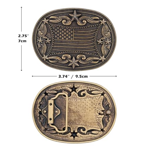 Image of Western Cowboy Vintage Rodeo Cross Prayer Horse Belt Buckle Men