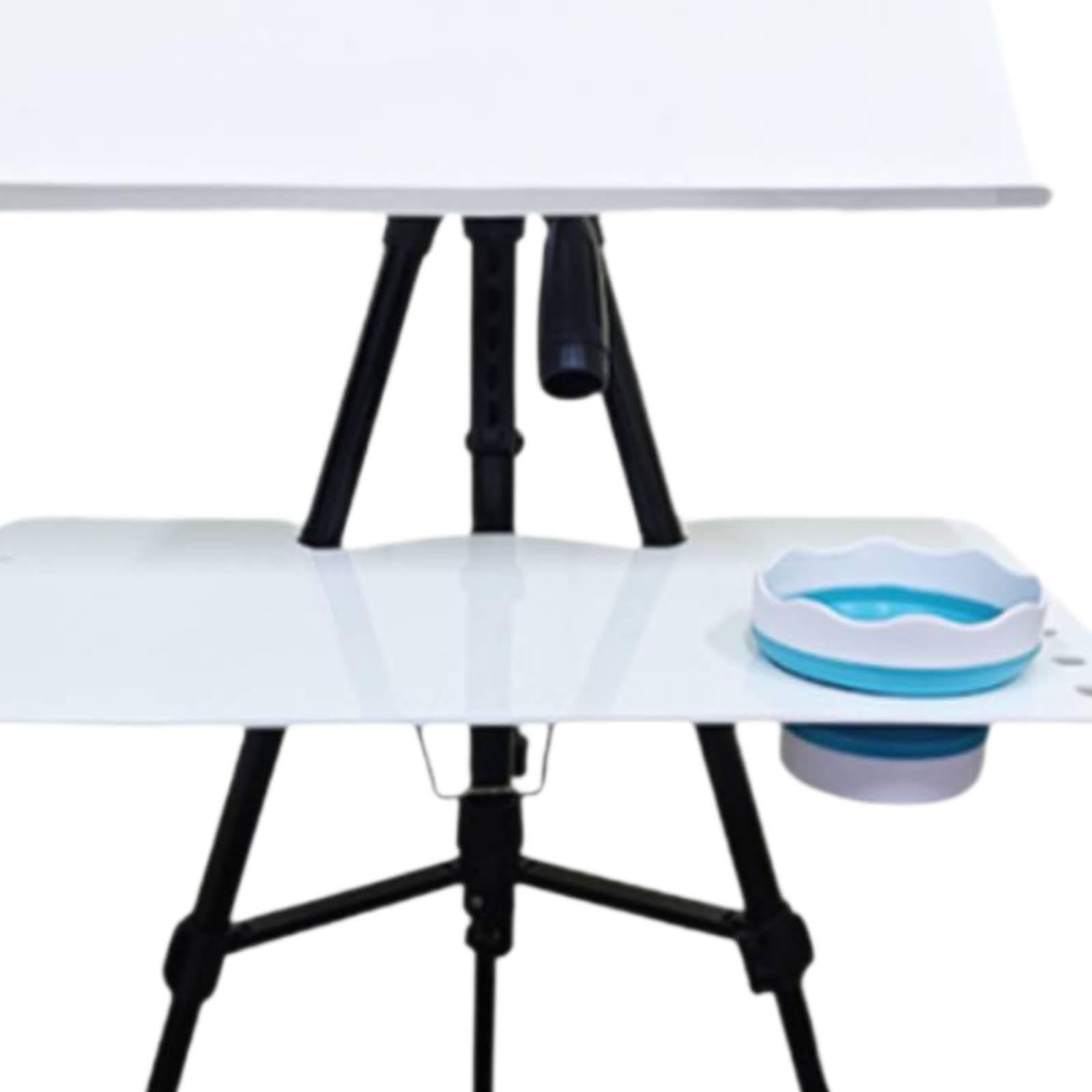 Caballete Portátil, Soporte de Pintura de Metal Ajustable, Soporte Multifuncional para Tablero de Acuarela, Plegable, Telescópico, con Bolsa de