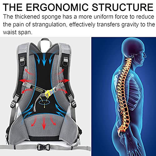 INOXTO-Small-Hiking-Backpack-with-2L-Water-Bladder-and-Waterproof-Rain-Cover-25L-Hydration-Backpack-Hiking-Daypack-Camping-Backpack-for-Travel-Cycling-Hiking-Camping-Outdoor-for-Men-and-Women