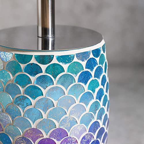 Bathroom Accessories Toilet Brush Set - Blue Toilet Bowl Brush and Holder (Fan Shape) - Image 6