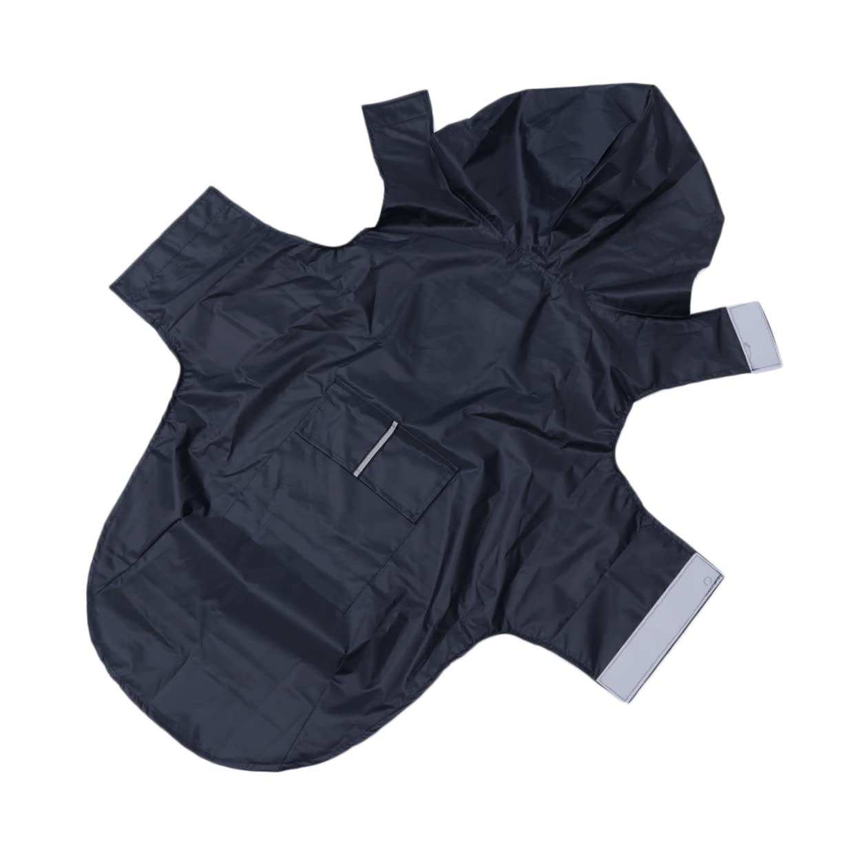 Sosoport 2pezzi Cappotto Riflettente Per Cani Di Grandi Mantellina Antipioggia Con Cappuccio e Design Nero