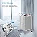Simple Trending Heavy Duty 2-Bag Laundry Hamper Sorter Cart with Rolling Wheels, Silver